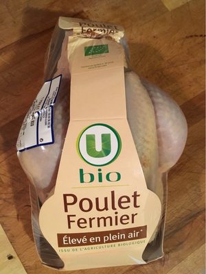 Poulet fermier élevé en plein air front packaging