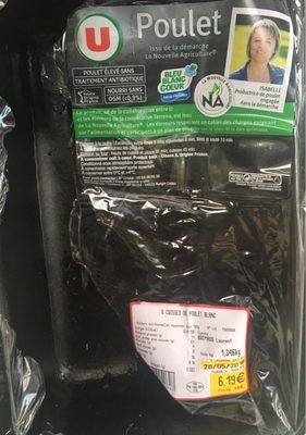 Cuisse de poulet blanc front packaging