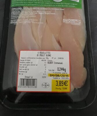 Aiguillettes de poulet blanc