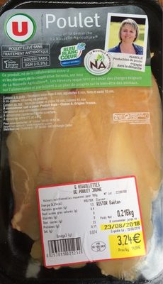 6 Aiguilettes de poulet jaune