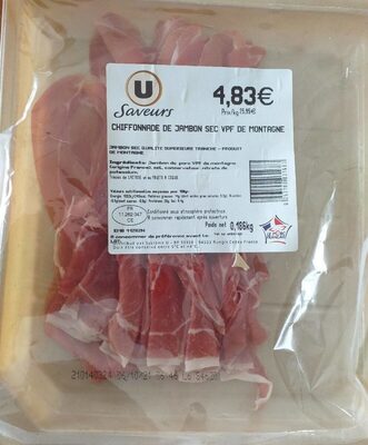 Chiffons de jambon sec vpf de montagne