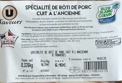 Rôti de porc cuit à l'ancienne