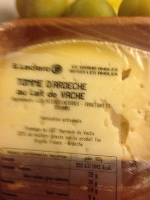 Tomme d'Ardèche au lait de vache