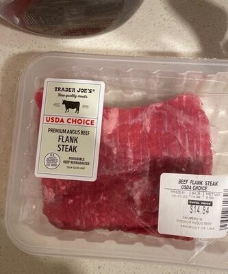 Premium angus beef flank steak