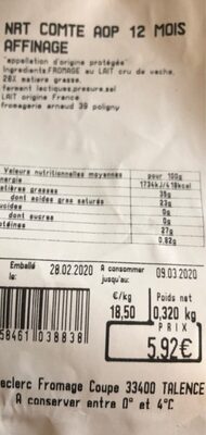 Nat compte aop 12 mois affinage front packaging