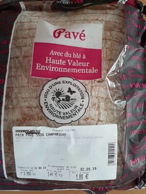 Pain pavé front packaging