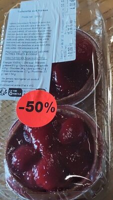 Tartelettes aux fraises front packaging