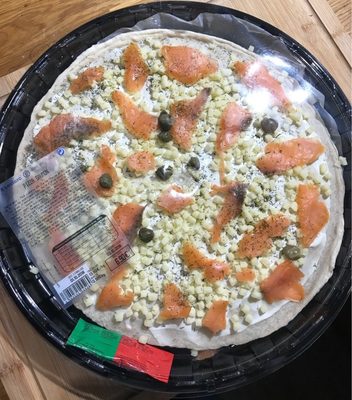 Pizza saumon front packaging