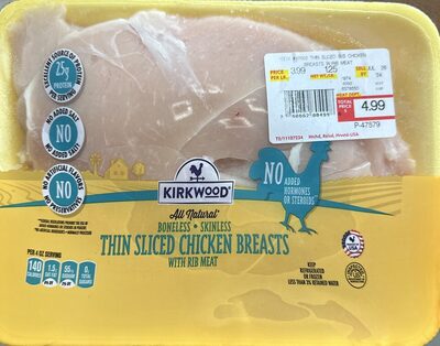 Thin Sliced Chicken Breasts With Rib Meat