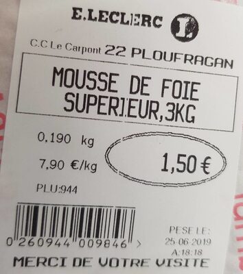 Mousse de foie super]:euro,3kg