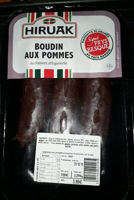 Boudin aux pommes au piment d'Espelette