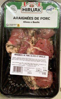 Araignées de porc Olives et basilic