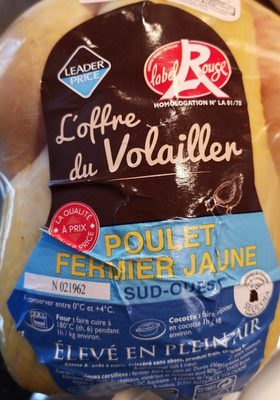 Poulet fermier jaune du sud-ouest