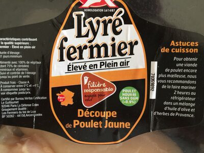 Découpe de. Poulet jaune