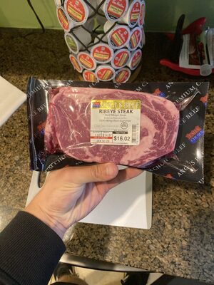 Ribeye Steak front packaging