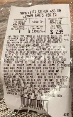 Tartelette de citron