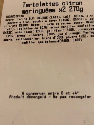 Tartelette citron meringuées
