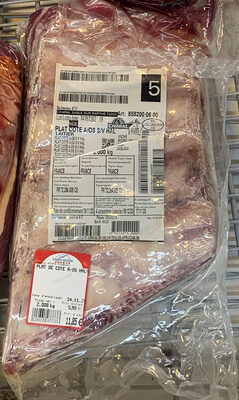 Plat-de-côtes avec os sous vide Halal