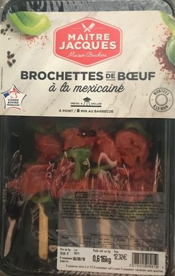Brochettes de boeuf a la mexicaine front packaging