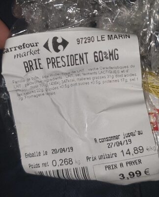 Brie président 60%MG