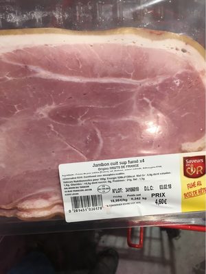 Jambon cuit sup fumé front packaging