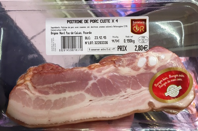 Poitrine de porc cuite