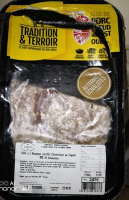 Pâté à l'ancienne recette charantaise au cognac AOC et échalotes front packaging