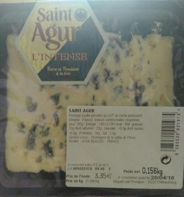 Saint-agur l'intense à la coupe