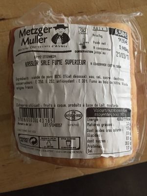 Kassler Salé Fumé Supérieur