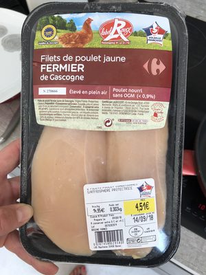 Filets de poulet jaune fermier