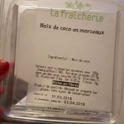 noix de coco en morceaux