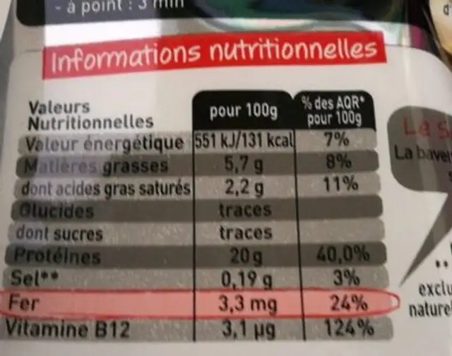 2 bavettes d' Aloyau ingredients label