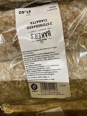 Stone baked Ciabatta