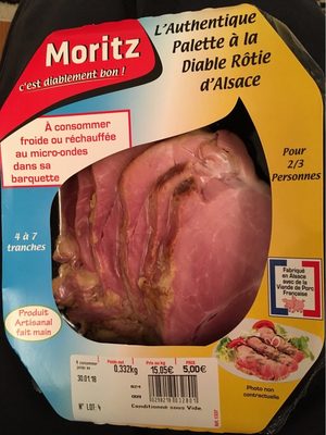 L’authentique palette à la diable rôtie d’Alsace