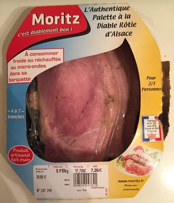 Authentique Palette à la diable rôtie d'Alsace