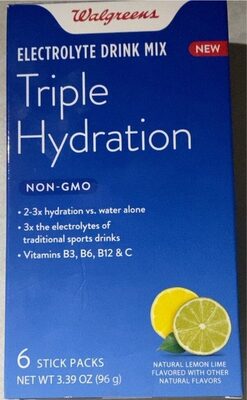 Triple hydration electrolyte drink mix