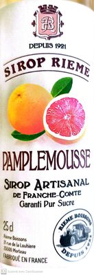 Sirop de pamplemousse rose