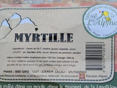 Tarte myrtille