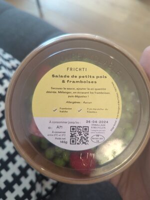 salade de petits pois et framboise