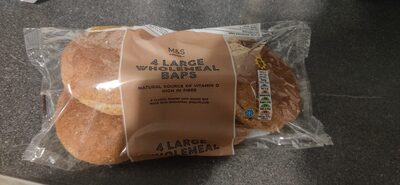 4 Large Wholemeal Baps