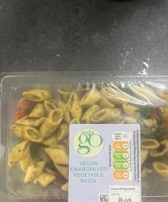 Vegan chargrilled vegetable pasta front packaging