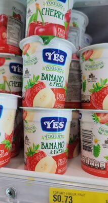 Yes yogurt banano frsa front packaging