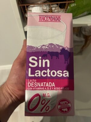 Leche sin lactosa desnatada