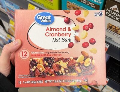 Almond & cranberry nut bars