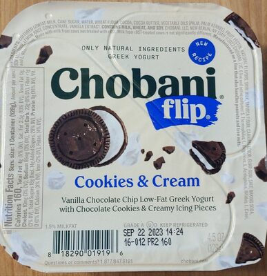 Flip Greek Yogurt Cookies & Cream