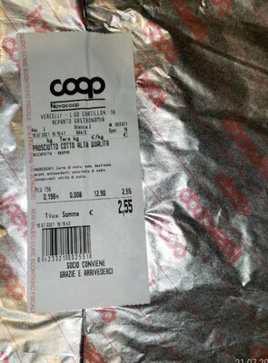 Prosciutto cotto front packaging