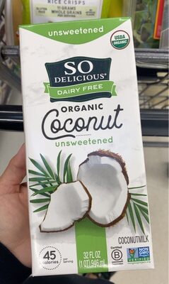So organic coconut milk