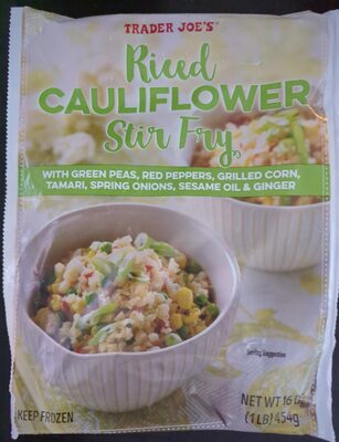 Riced cauliflower stir fry front packaging