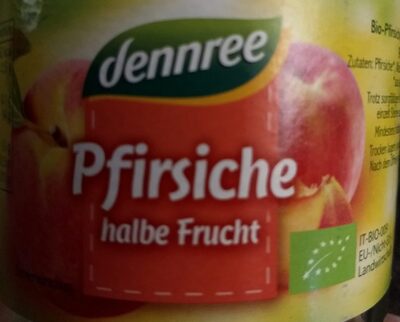 Pfirsiche - halbe Frucht front packaging