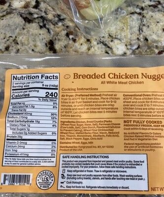 Breaded chicken nuggets